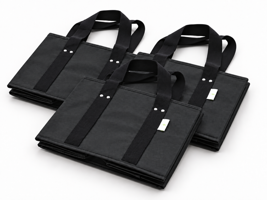 Premium Structured Box Bags - 3 Pack